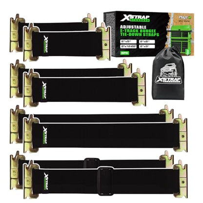 XSTRAP STANDARD 8 Pack E-Track Bungee Tie-Down Straps, Securing Straps Kit - size: Pack of 8
