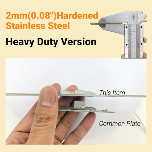 7-Inch Extended Door Strike Plate, Heavy Duty Stainless Steel, Black - color: Black