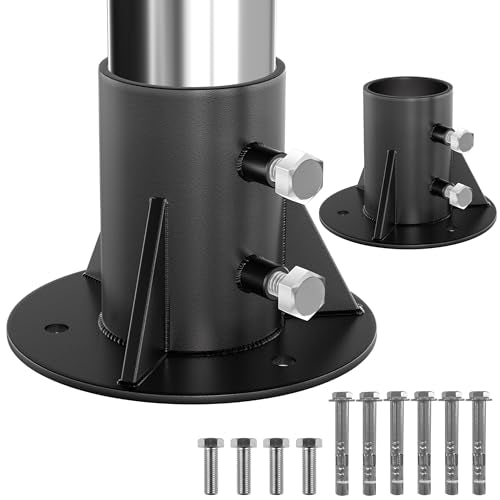 2-3/8" Chain Link Fence Post Base Bracket, 2 Pack, Heavy Duty - size: 2 3/8-Inch (2-Pack)