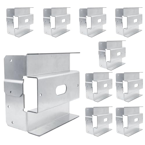 lifgarfe 10Pcs 4x4 Post Base Anchor Concrete Deck Post Bracket Fit for Deck,Patio Or Pergola - size: 4X4 10PCS