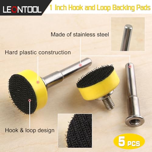 5 PCS Hook and Loop Sanding Discs Pad Kit, 1 Inch - size: 5 Packs