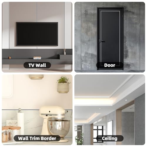 26.2Ft Peel and Stick Wall Molding Trim Silver - color: Silver, size: 26.2 Ft