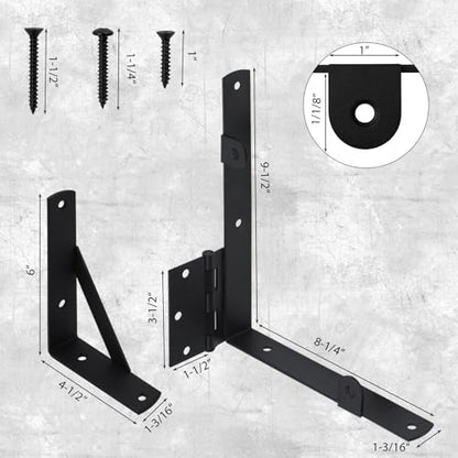 2 Set Anti Sag Gate Kit Gate Corner Brace Bracket Heavy Duty No Sag Kit for Wooden Fences, Driveway Gates, Shed Doors, Corral