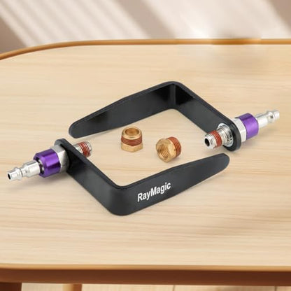 RayMagic Steel Pneumatic Tool Rafter Hook Hanger, Lightweight, Durable,Reusable Metal Organaizer Adjustable Easy Install Hooks with 1/4" Air Tool Swivel Fitting, for Air Nailer, Purple(5-Pack) - style: 5-PACK