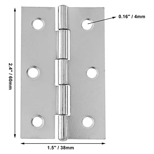 Murtenze 12 Pack Door Hinge, 2.5 Inch Silver - color: Silver, size: 2.5 Inch