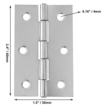 Murtenze 12 Pack Door Hinge, 2.5 Inch Silver - color: Silver, size: 2.5 Inch