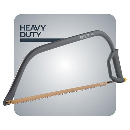 Woodland Tools 24 Inch Bow Saw – Heavy Duty Frame with Hardened Steel Blade, Comfort Grip, Tension Lever, Manual Saw for Trees, Brush, and Christmas Tree Cutting - style: Heavy Duty Bow Saw