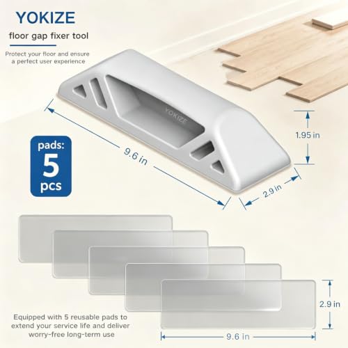 Updated Version Floor Gap Fixer Tool-LVP Installation Kit-Includes 5 Sheets Reusable Pads | Simple Operation & Floor Protection | Fits Mainstream Wood/Vinyl & Most Regular Textured Floors