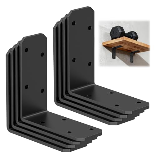 3"×3"×1.2" L Bracket for Wood, 90 Degree Angle Bracket, Black-8PCS - color: Black-8PCS