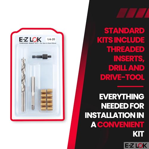 E-Z LOK Thread Repair Kit, 0.25-20 - size: 1/4-20, style: Brass