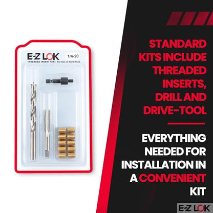 E-Z LOK Thread Repair Kit, 0.25-20 - size: 1/4-20, style: Brass