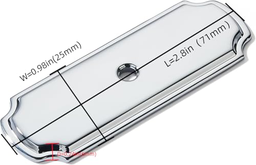 khtumeware 10 Pack Backplate for Cabinet Knobs Polished Chrome Cabinet Hardware Knob Backplate/Back Plate - color: Polished Chrome