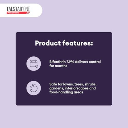 Talstar One Insecticide 1 Gallon | Powerful Bifenthrin Bug Spray Concentrate | Spider Control, Ants, Mosquitoes, Fleas and Perimeter Use | Control for Over 75 pests