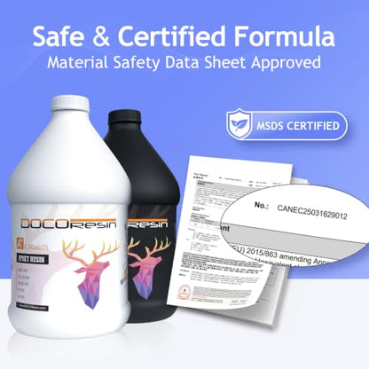 5H Fast Cure Epoxy Resin 1 Gallon - Food Safe & Crystal Clear for Pros