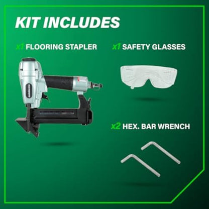 Metabo HPT Flooring Stapler Pneumatic, 18 Gauge 1/4" Staples, N4004AB