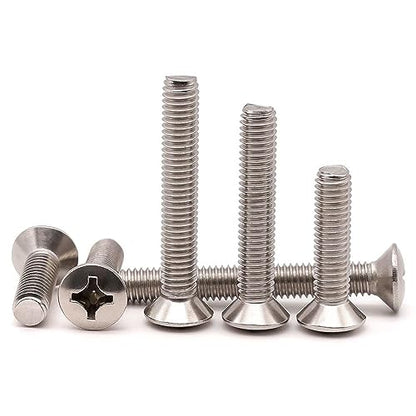 #6-32 x 1 (100pcs) Oval Head Machine Screws, Cross Recess, ASME B18.6.3, 304 Stainless Steel, for Thick Decorative Plates & Smart Switches - size: #6-32 x 1"