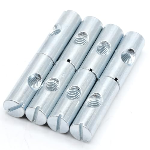 ReplacementScrews M6 x 30mm Cross Dowel Barrel Nuts with Centered Hole