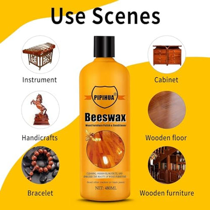 PIPIHUA Beeswax Polish and Conditioner for Wood Furniture - 16.23oz, 3 Pack - size: 16 Fl Oz (Pack of 3)