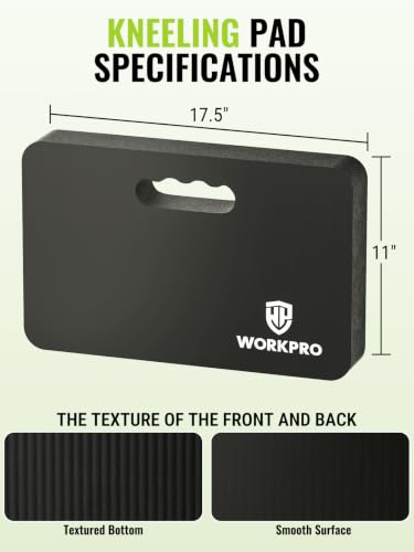 WORKPRO Extra Thick Kneeling Pad, 20 Pack, 17.5 x 11 x 1.5 in, Black - color: Black, size: 20 Pack