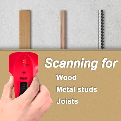 Stud Finder Wall Scanner Wood and Metal Detector Sensor for 3/4 inch Thickness Wall (Red) - color: Red