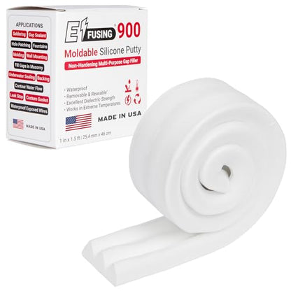 900 Moldable Silicone Putty - White Triangular Shape - size: White Triangular