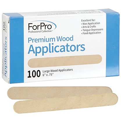 ForPro Premium Wood Applicators, 100ct/6pk, Large, 6" x .75", Non-Sterile - size: 100-Count (Pack of 6)