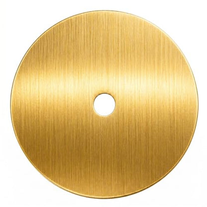 trust4care 4-Pack 2.3" Brushed Gold Backplates of Bifold Closet Door Knob - color: Brushed Brass, size: Set of 4