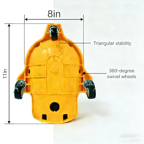 Rolling Knee Creeper Pads 2PCS, 360° Swivel Casters High-Impact ABS Knee Pads with Soft Sponge Padding, Multifunctional Sliding Kneeling Pads for Auto Repair Woodworking（Yellow） - color: Yellow