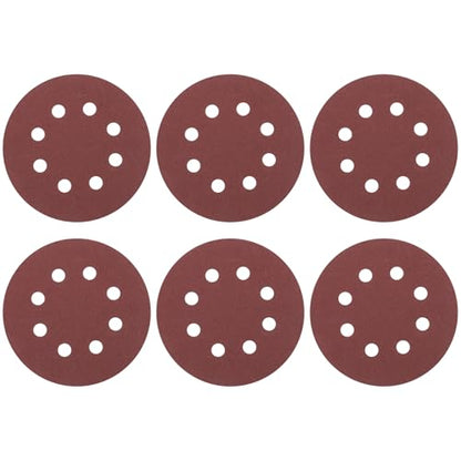 HARFINGTON 20 Pcs 5 Inch Sanding Discs 150 Grit Red Aluminum Oxide 8 Hole - size: 5 Inch(150 Grit)