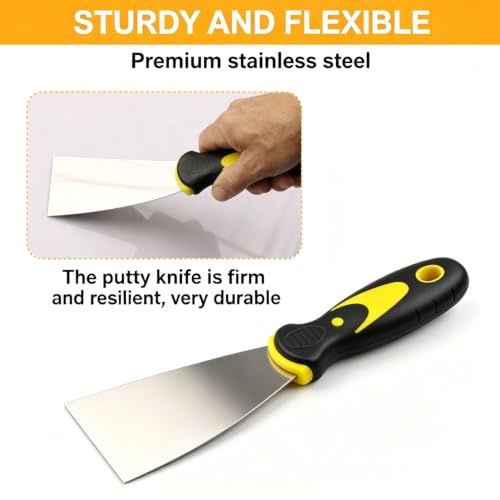 1pcs 3in Putty Knife Scraper Spackle Knife Tool for Repairing Drywall - size: 3 in