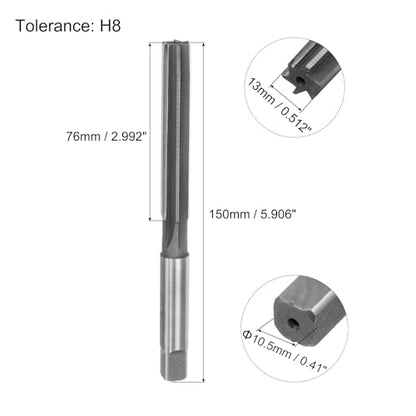 uxcell Hand Reamers, 13mm H8 Metric Reamer Drill Bit for Metal Wood Hole Reaming, Straight Flute High Speed Steel (HSS) Tool - size: 13mm