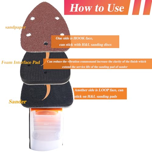 2pcs Mouse Detail Sanding Interface Pad 140mm*90mm 5 Holes Foam Interface Mouse Sander Sandpaper Backing Pad