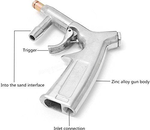 Sand Blaster Gun Kit,Sandblaster Gun for Sandblasting Cabinet Machine Abrasive Blaster with Ceramic Nozzle,Siphon Feed