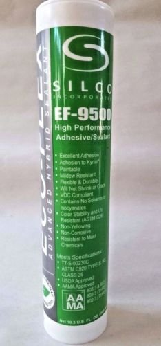 Silco EF9500 High Performance Hybrid Silicone Sealant/Adhesive (24, Clear, 10 oz) - color: Clear