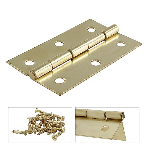 Murtenze 12 Pack 2.5 Inch Door Hinge, Gold - color: Gold, size: 2.5 Inch