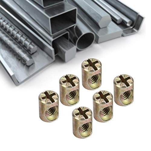 Furniture Nut,30pcs M6 Furniture Nut Dowel Cabinet Connectors Embedded Nuts Fasteners
