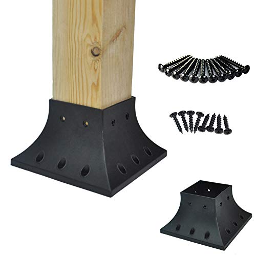 Myard 2-Pack 4x4 Post Base Cover (Actual 3.5x3.5 Inches) Skirt Flange - size: Post Base 4x4 (Qty 2)