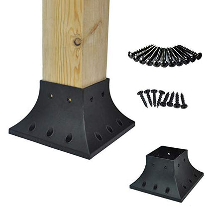 Myard 2-Pack 4x4 Post Base Cover (Actual 3.5x3.5 Inches) Skirt Flange - size: Post Base 4x4 (Qty 2)