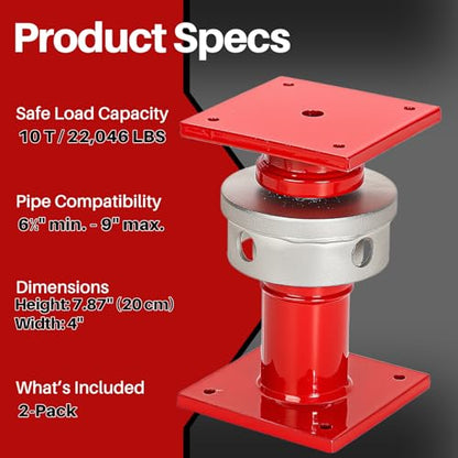 Adjustable Screw Jack Post Carbon Steel 10 Tons Max Load 16.5-23cm Height Anti-Static for Home Renovation Basement Leveling Structural Support