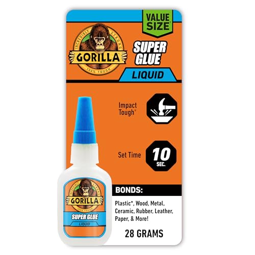Gorilla Super Glue Value Size, Fast-Setting Strong Bond, 28 g - size: 28g
