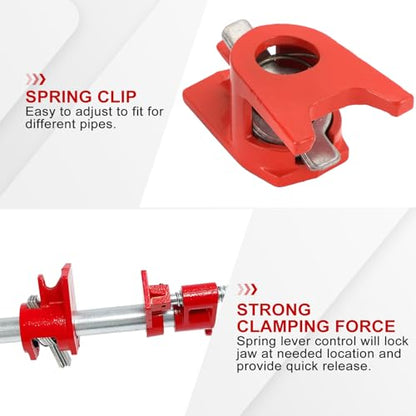 4 Pack 3/4" Wood Gluing Pipe Clamp Set with Unique Foot Design - style: 4pc, 3/4" with foot