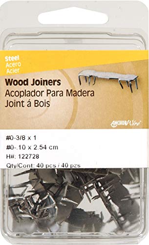 Hillman Wood Joiners, #0 1in, 40 Pack, Bright Silver