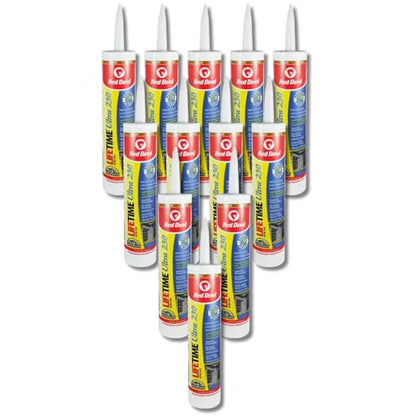 Red Devil 07701012 Lifetime Ultra Premium Elastomeric Acrylic Latex Sealant, Cedar, 10.1 oz, Pack of 12 - color: Cedar, size: 10.1 oz, style: Pack of 12