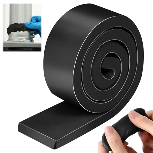 1 Pack Moldable Silicone Putty Black Solid Roll - color: Black, size: Solid Roll