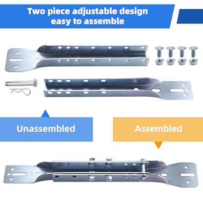 Garage Door Parts Reinforcement Bracket, Adjustable Garage Door Opener Bracket, Fits 18"-24" Panel, 2 Pack - color: 2 Pack