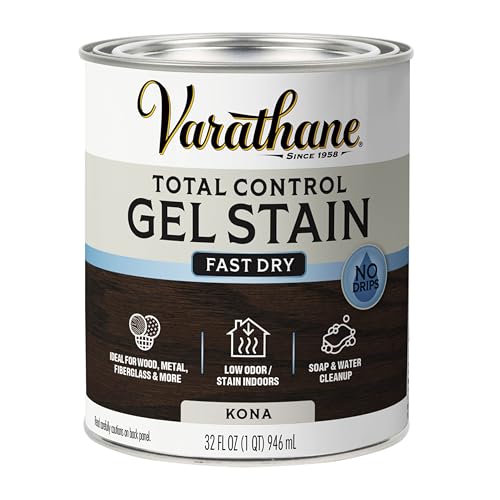 Varathane Total Control Kona Gel Stain - color: Kona, size: Quart (Pack of 1)