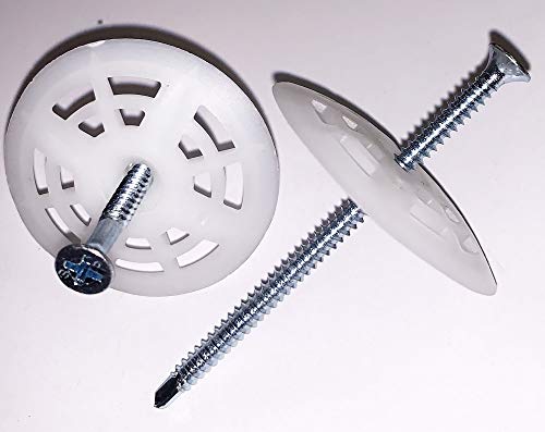 Continuous Insulation Fastener with 2-5/8" Self Drilling Zinc Screw, 1000 Pieces per Box