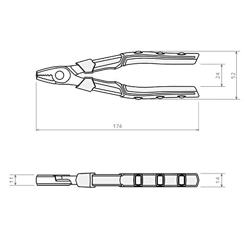ENGINEER PZ-22 Screw Extractor Pliers with Carbon Steel Serrated Teeth