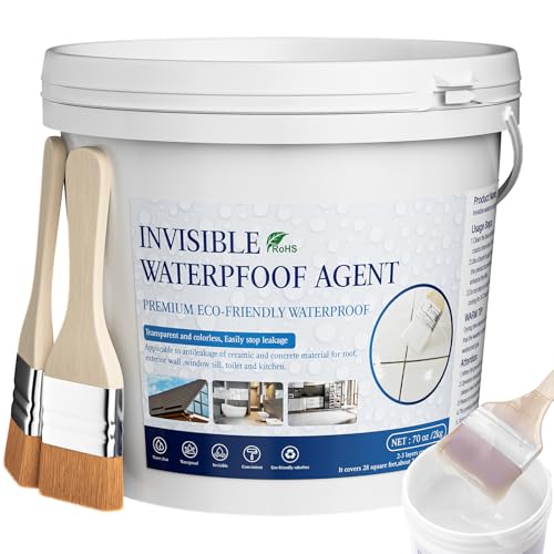 Liquid Waterproof Sealant, 70 Oz Invisible Waterproof Agent, Transparent Repairing Leak Adhesive Used for Cracks and leaks, Indoor & Outdoor Water Coating - size: 70 OZ