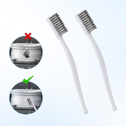 5pcs Wire Brushes Set for Cleaning, 7.09in Long Stainless Steel Wire Brushes Reinforced Bristle Mini Handle Brush Tools for Kitchen Industrial Welding Slag Walnut Carving Gaps Rust Removal